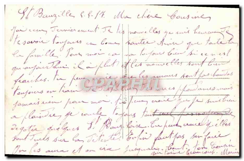 CPA Fantaisie Femme  — Verso