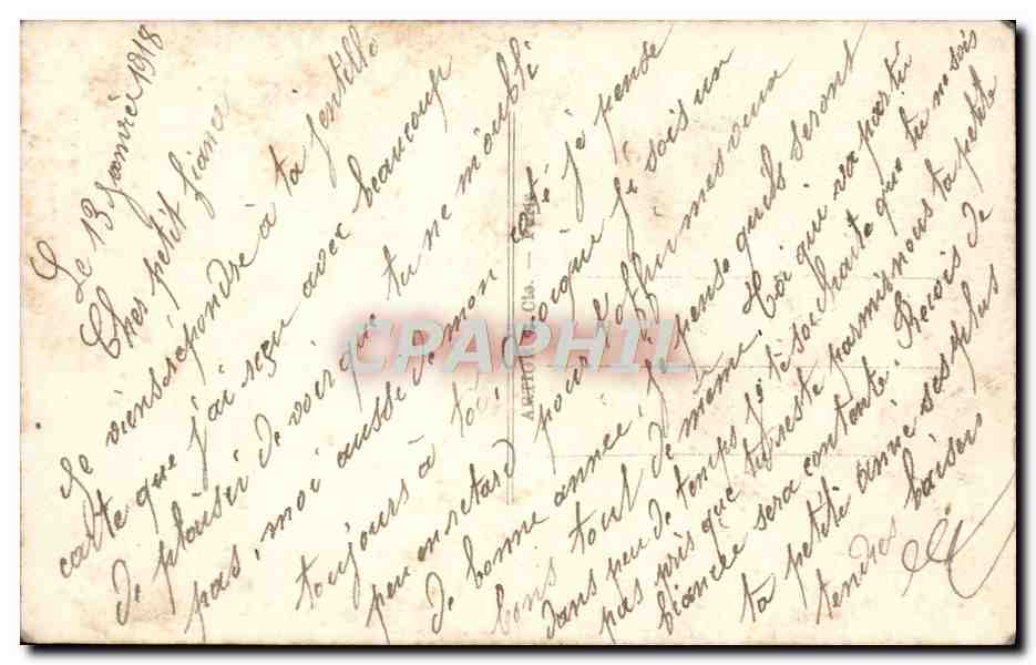 Soldat et femme — scène amoureuse avec poème — La Favorite, n°2465/3, Paris — Rückseite