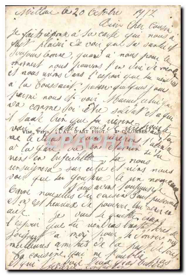 CPA Fantaisie Fleurs Soldat Militaria Aigle Coq — Verso