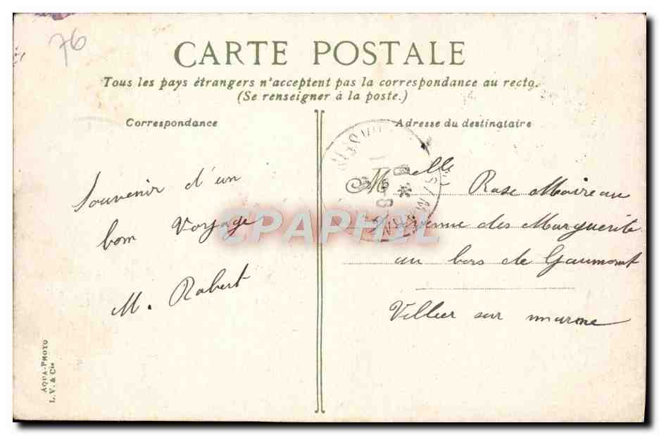 CPA Trouville Les Villas et Chateau — Rückseite