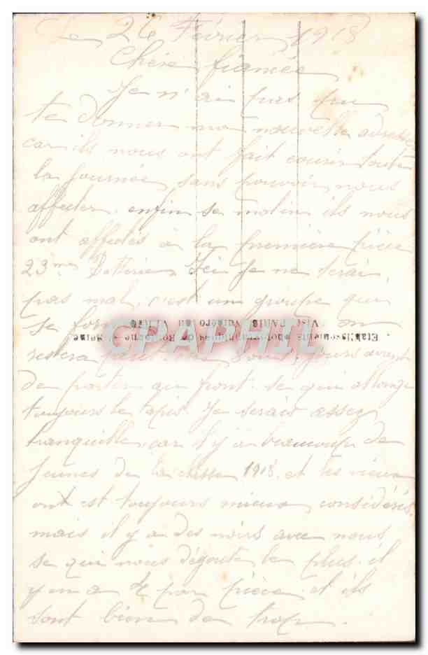 Soldat et femme — carte postale de guerre — éditeur DIX n° 6823 — Verso
