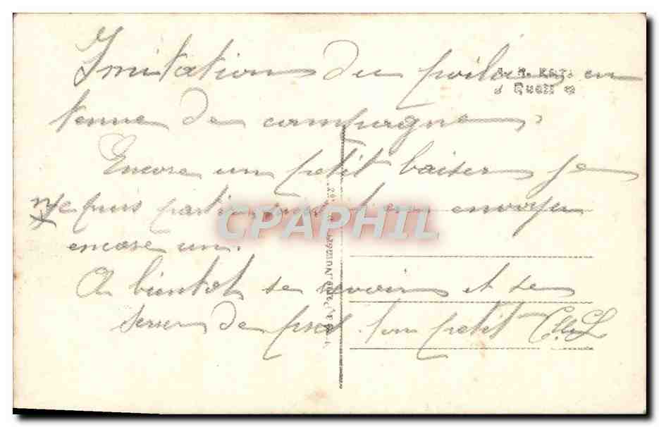 CPA Fantaisie Homme Soldat Militaria — Rückseite