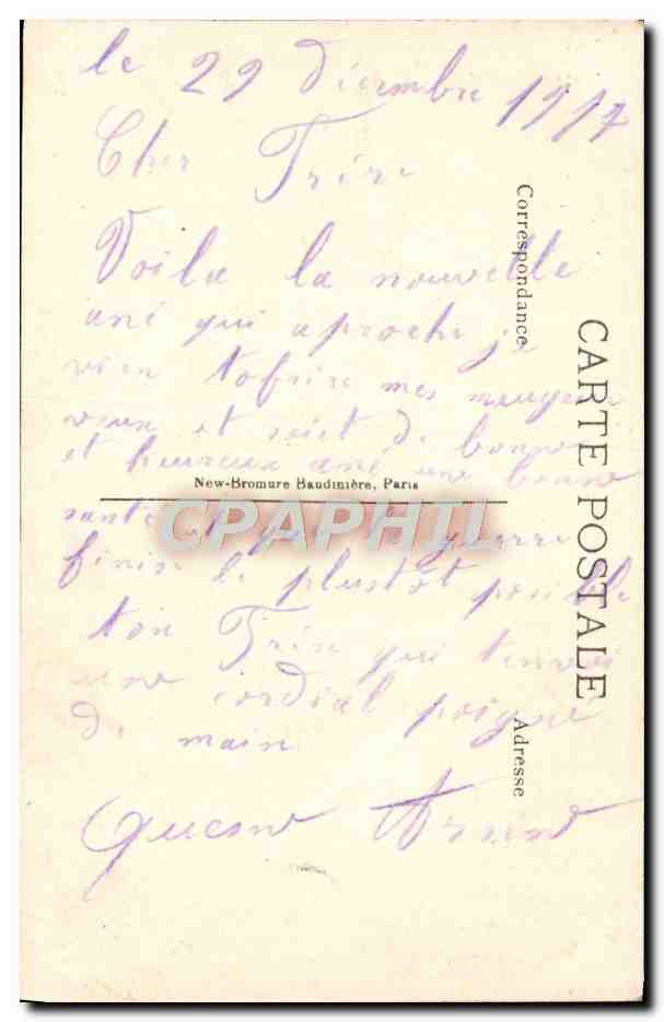 CPA Fantaisie Fleurs — Verso