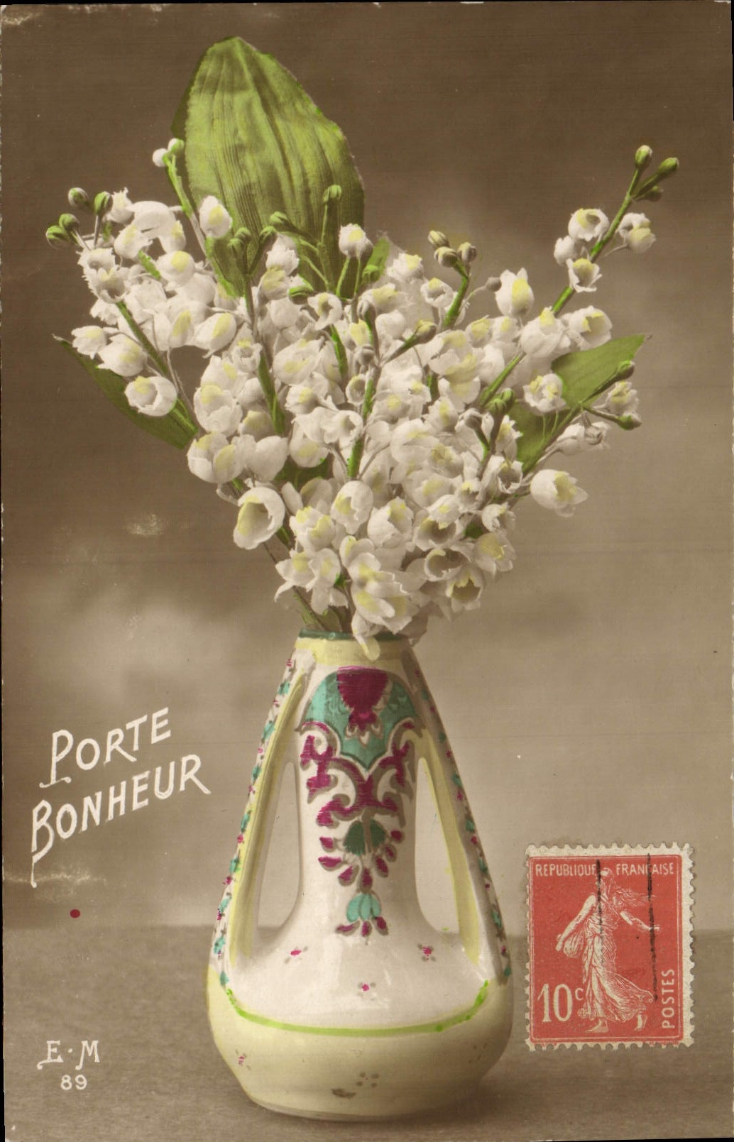 CPA Fantaisie Fleurs Muguet