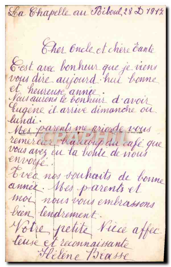 CPA Fantaisie Bonne Annee — Rückseite