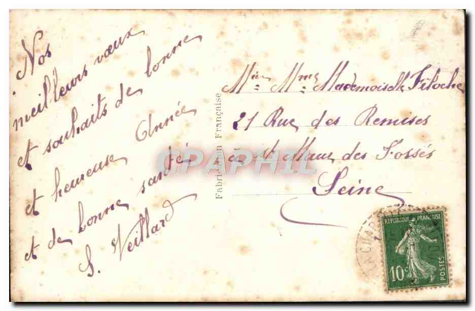 CPA Fantaisie Fleurs — Verso