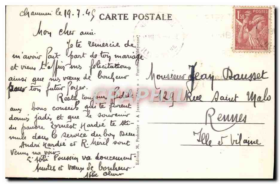 CPA Laval Vierge  — Rückseite