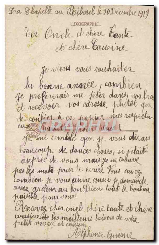CPA Fantaisie Bonne Annee — Rückseite