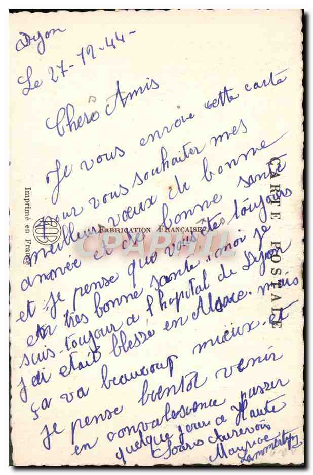 CPA Fantaisie Bonne Annee — Verso