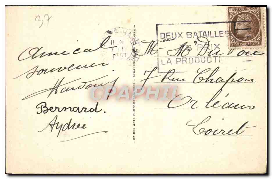 CPA Langeais Le Chateau — Rückseite
