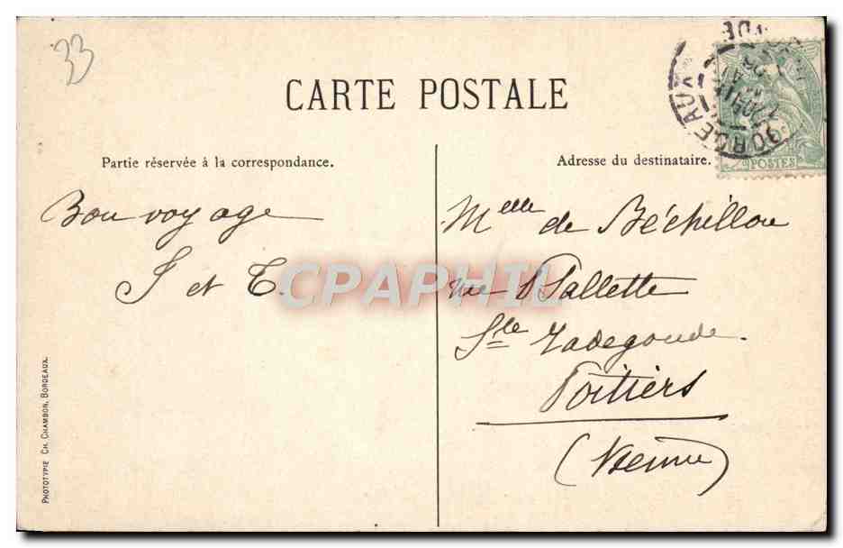 CPA Bordeaux Fleche Saint Michel — Verso