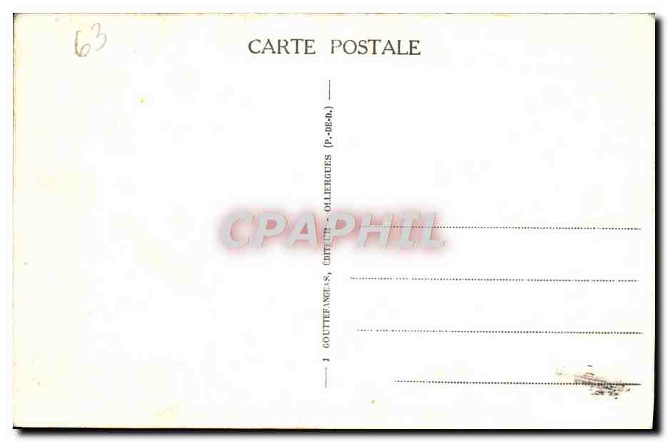 CPA La Bourboule Etablissement Thermal Salle d'inhalation — Rückseite