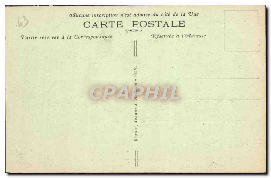 Le Château de MUROLS — Le Cloître et la Salle des Chevaliers — L'Auvergne Pittoresque — Éditeur Idéal, n° 3412 — Rückseite