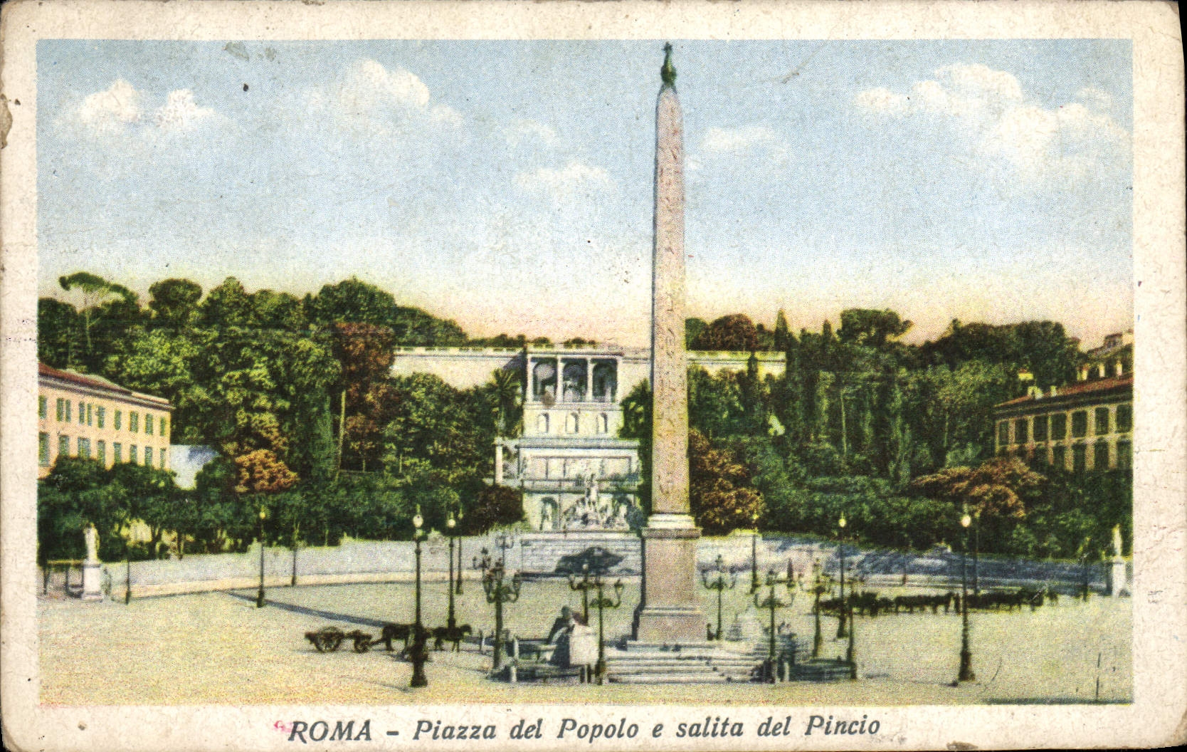 CPA Roma Piazza del Popolo Salita del Pincio