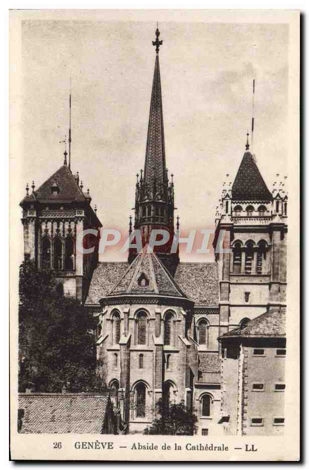 CPA Geneve Abside de la Cathedrale