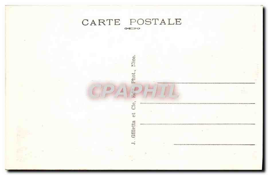 CPA Nice Quai des Etats Unis — Rückseite
