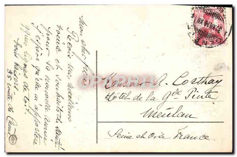 CPA Fantaisie Heureuse Annee — Verso
