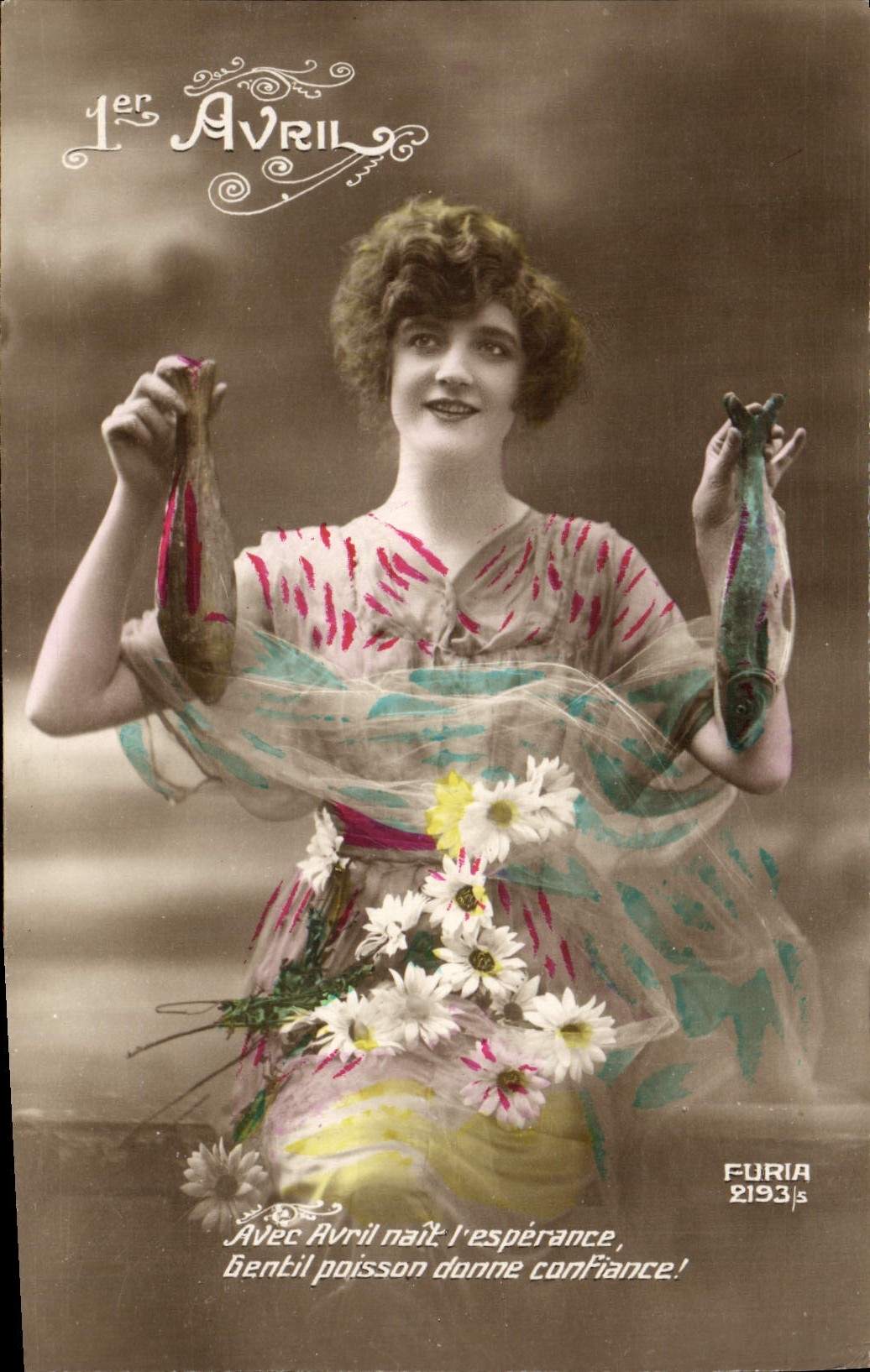 CPA Fantaisie Femme Poisson
