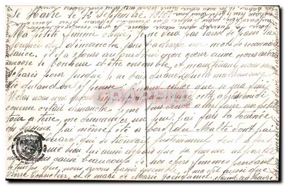 CPA Fantaisie Enfant Lettre au Papa Militaria — Rückseite