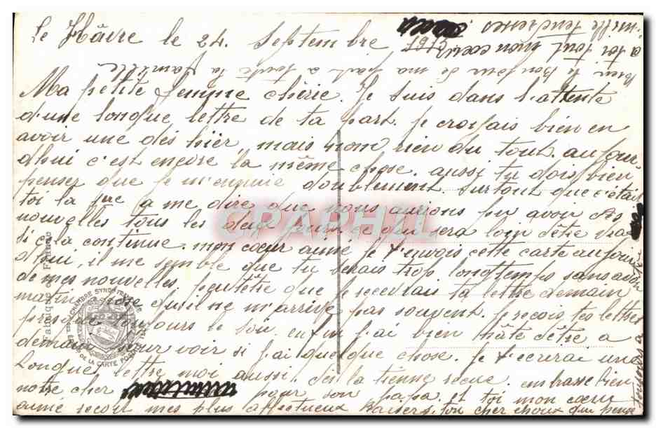 CPA Fantaisie Soldat Militaria Drapeau — Back