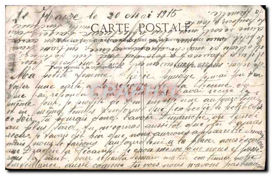 CPA Fantaisie Soldat Militaria — Back
