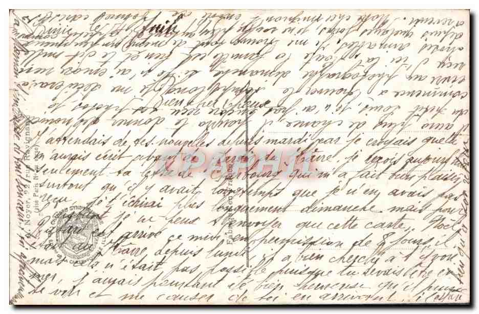 CPA Fantaisie Soldat Militaria Femme Enfant — Back
