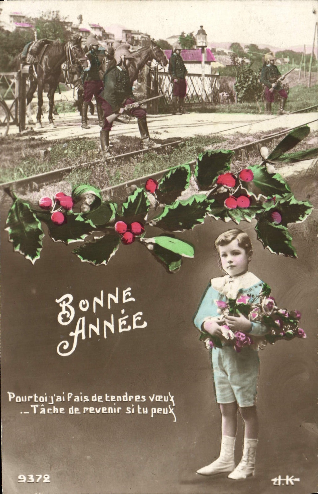 CPA Fantaisie Enfant Soldat Militaria Cheval