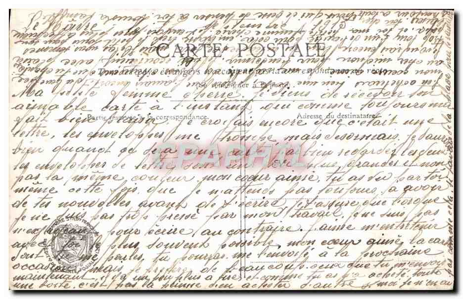 CPA Fantaisie Soldat Militaria Coeur Fleurs — Rückseite