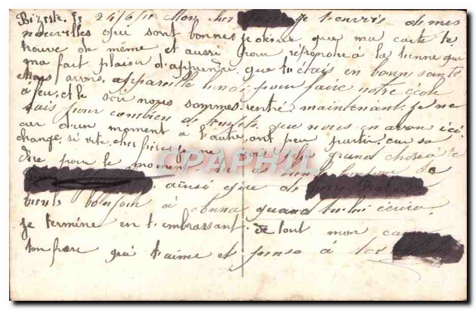 CPA Fantaisie Soldat Militaria Enfant Canon  — Verso