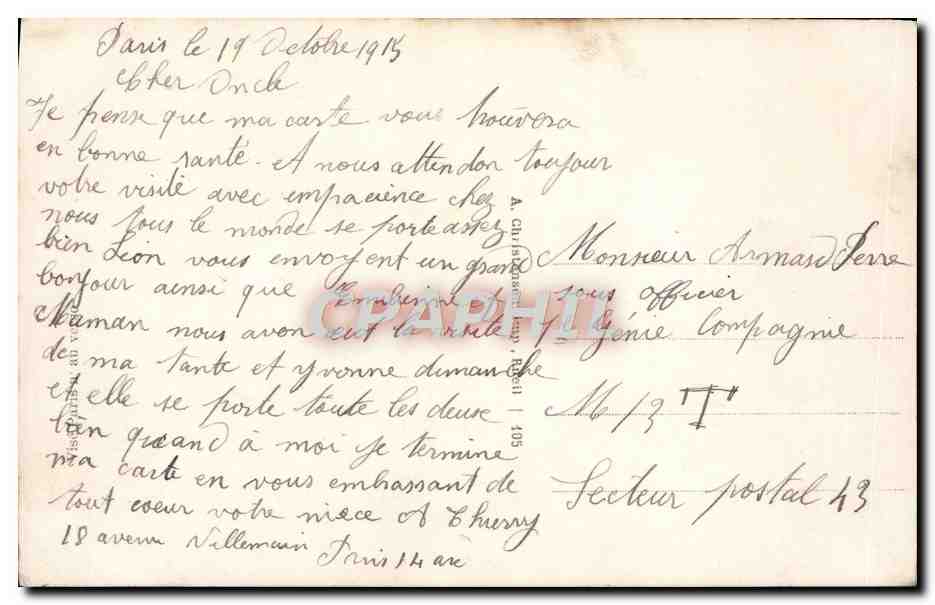 CPA Fantaisie Fleurs Femme — Rückseite