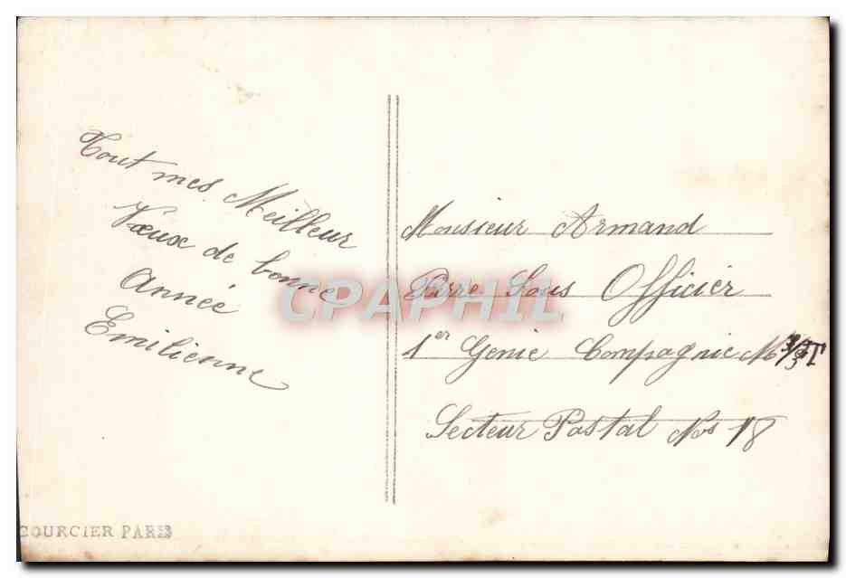 CPA Fantaisie Enfants Soldat Militaria Dragon — Rückseite
