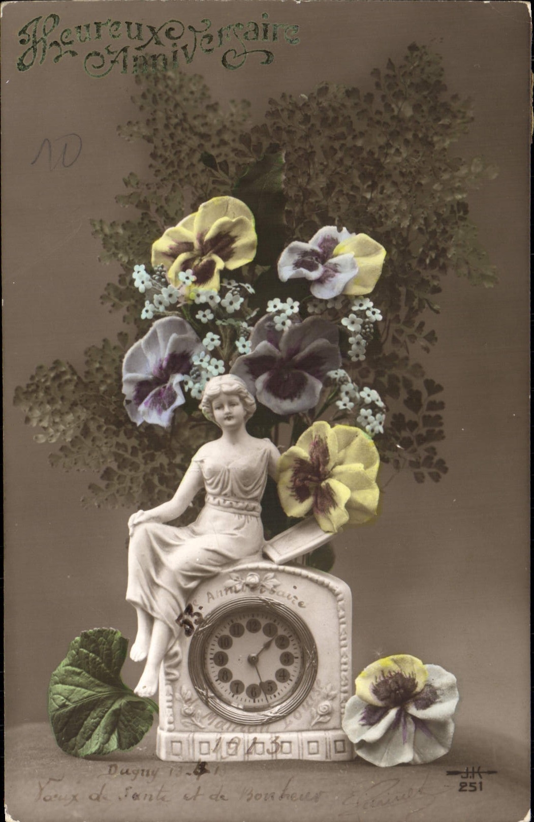 CPA Fantaisie Fleurs Santon 
