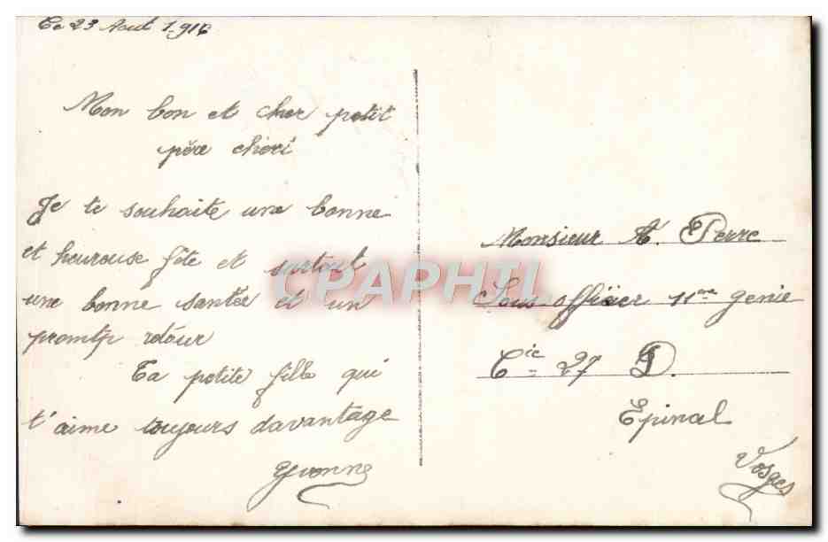 CPA Fantaisie Enfant — Rückseite