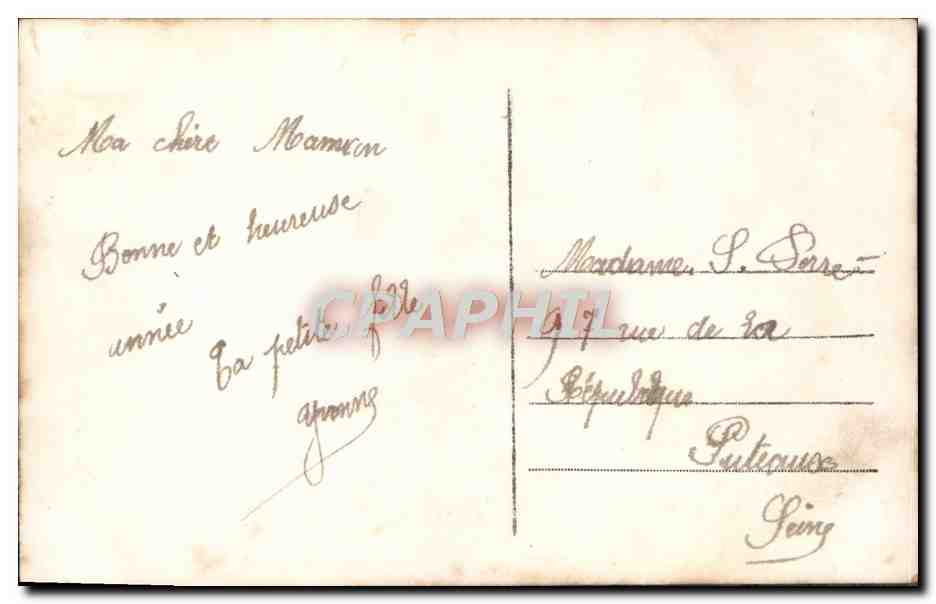 CPA Fantaisie Enfant Drapeau — Rückseite