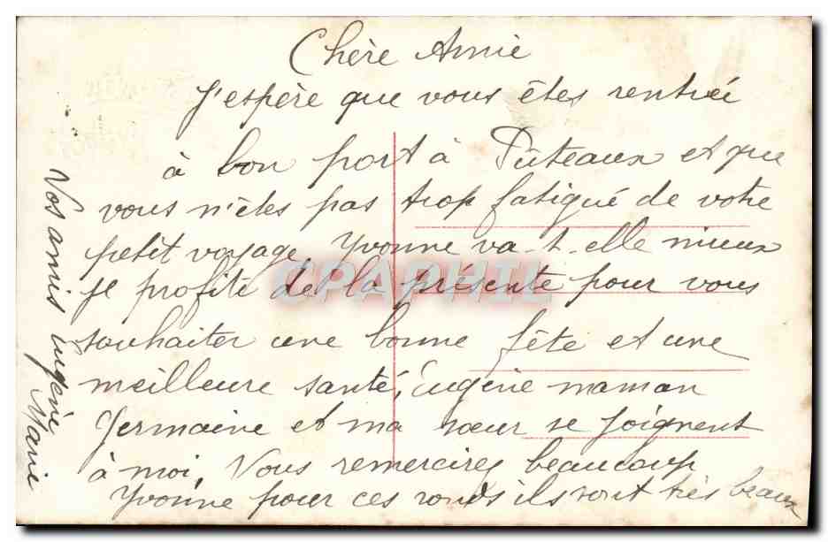 CPA Fantaisie Femme — Verso