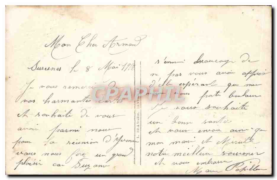 CPA Fantaisie Femme — Rückseite