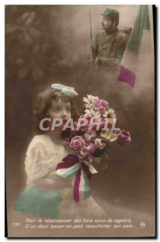 CPA Fantaisie Enfant Soldat Militaria
