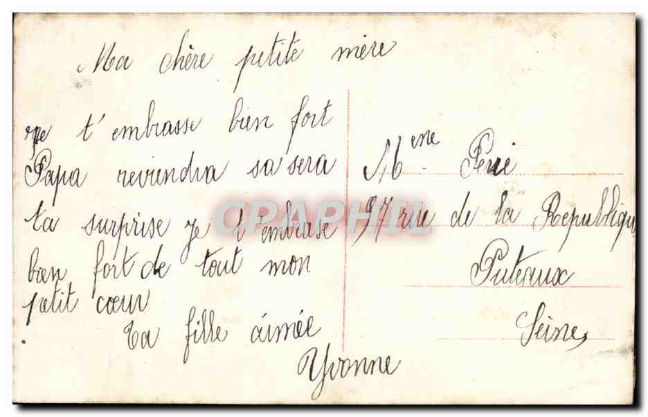 CPA Fantaisie Enfant — Verso