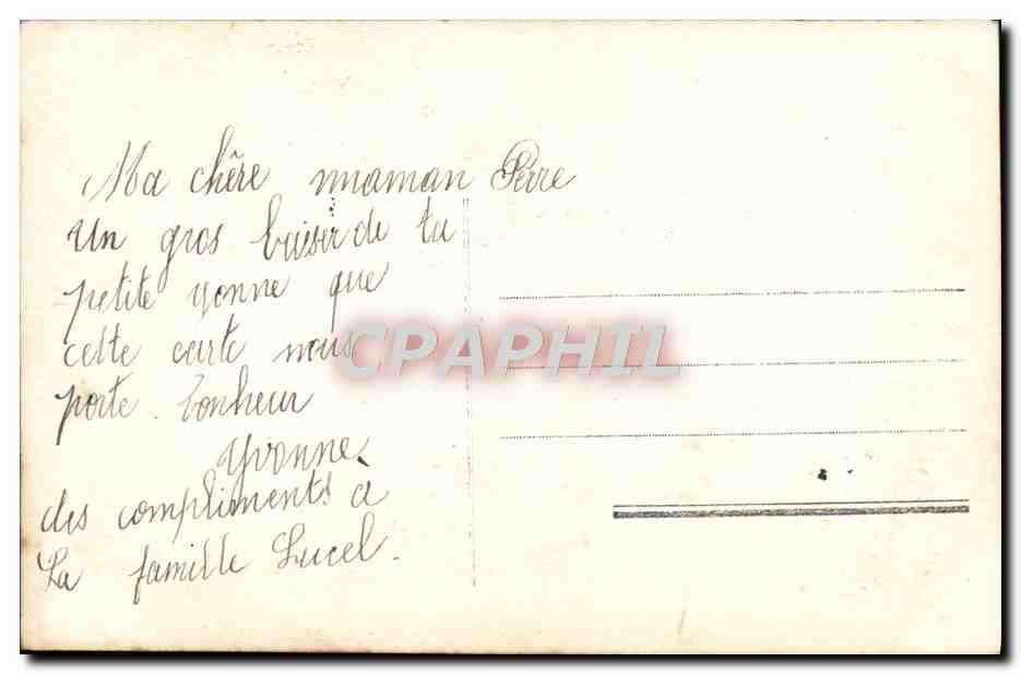 CPA Fantaisie Enfant — Rückseite