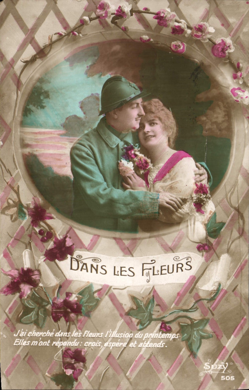 CPA Fantaisie Femme Soldat Militaria