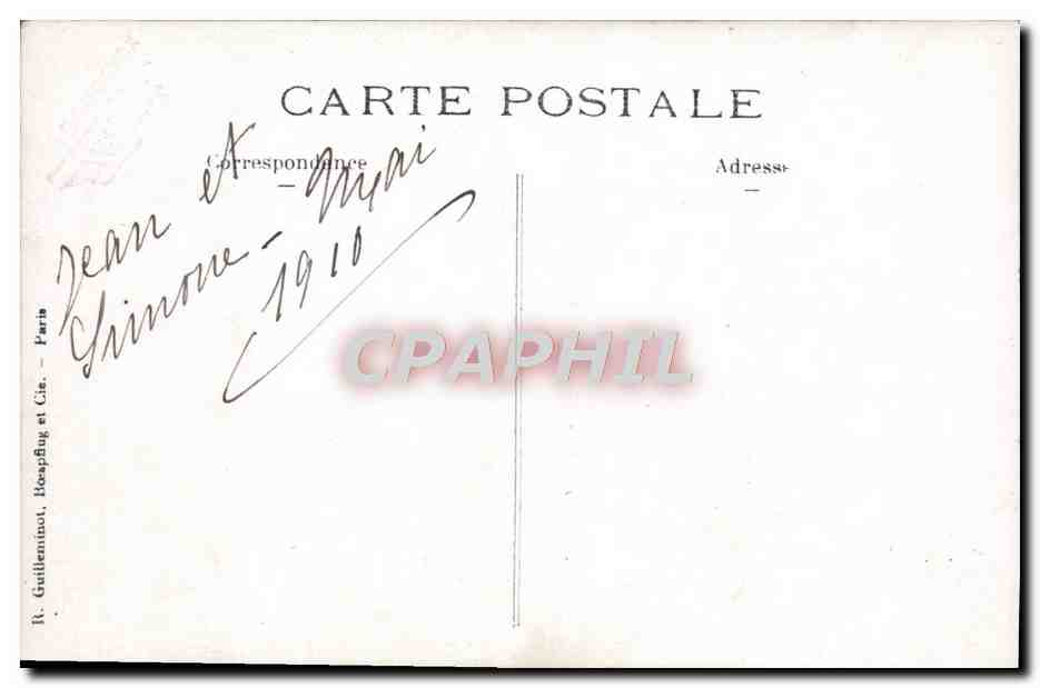 CARTE PHOTO Enfants Bordeaux — Rückseite
