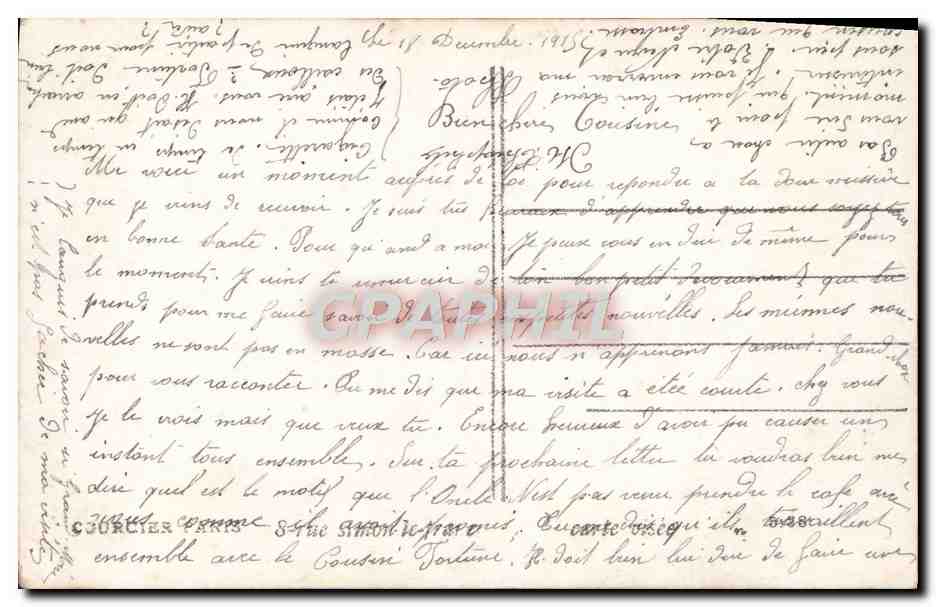 CPA Fantaisie Homme Soldat Militaria — Rückseite