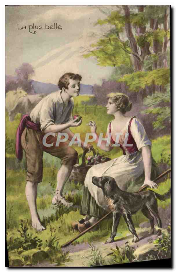 La plus belle — scène de jeunes amoureux en nature — Luxographie, Série N° 44