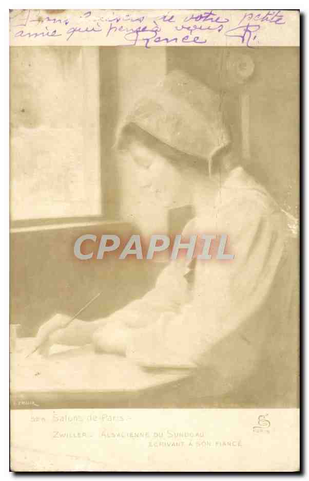 CPA Fantaisie Salons de Paris Zwiller Alsacienne du Sundgau