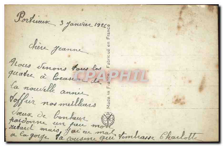 CPA Fantaisie Femme — Rückseite