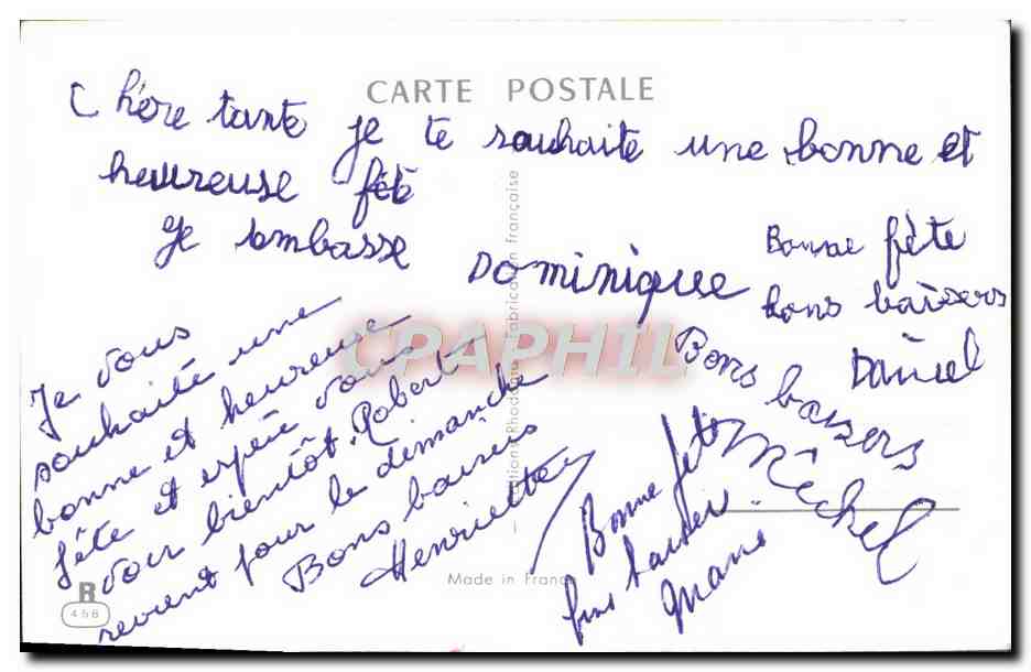 CPA Fantaisie Fleurs Bonne Fete — Verso