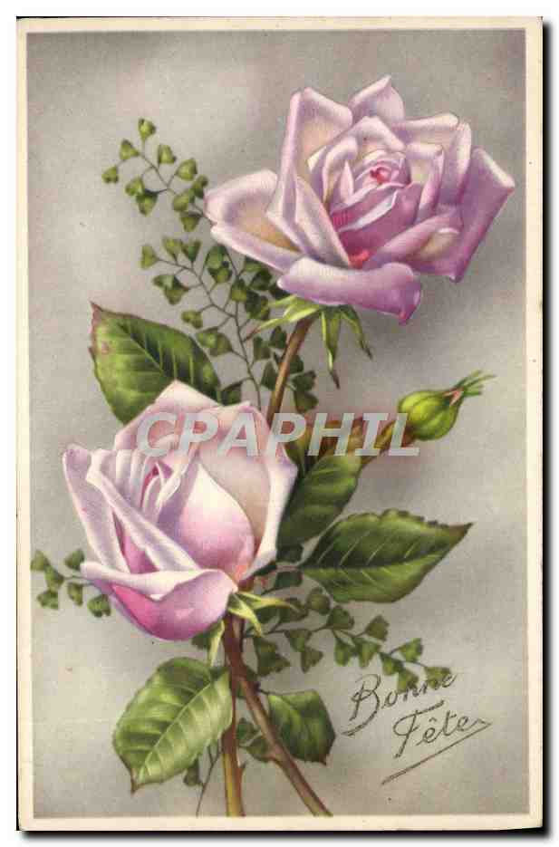 CPA Fantaisie Fleurs Bonne Fete