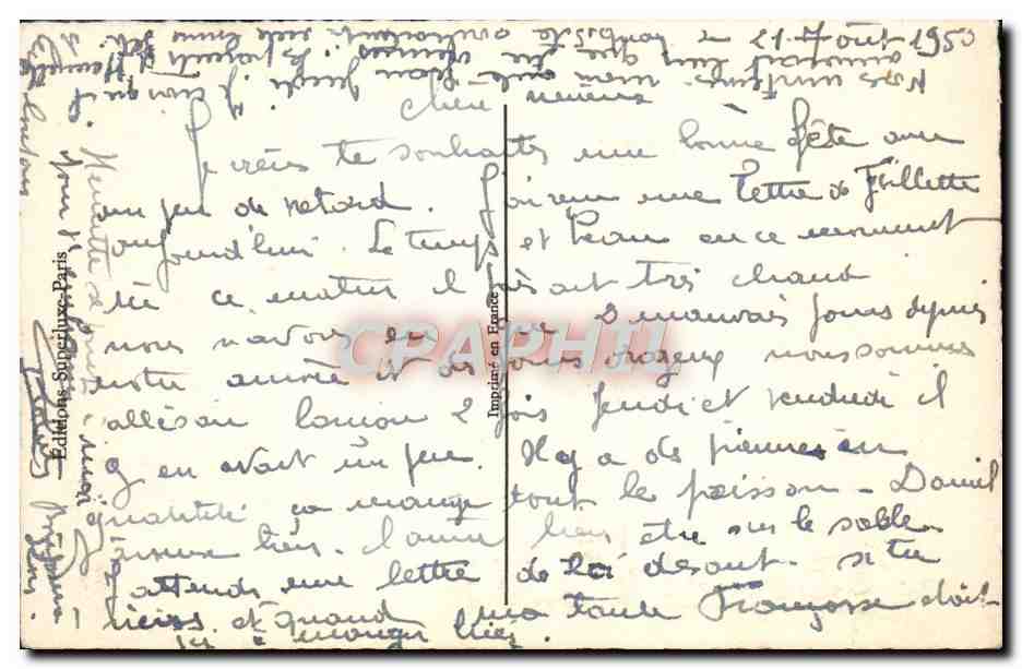 CPA Fantaisie Fleurs Bonne Fete — Rückseite