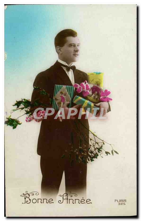CPA Fantaisie Homme Bonne Annee