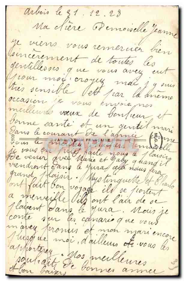 CPA Fantaisie Chat Chaton Bonne Annee — Rückseite